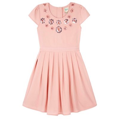 Yumi Girl pink Sparkle Flower Party Dress